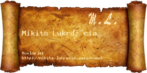 Mikits Lukrécia névjegykártya